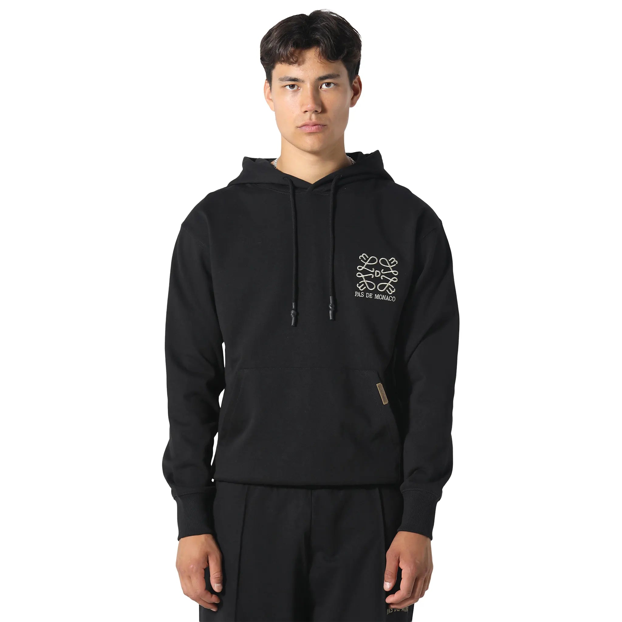 Front View of Pas De Monaco Prestige Black Hoodie 5060615213740